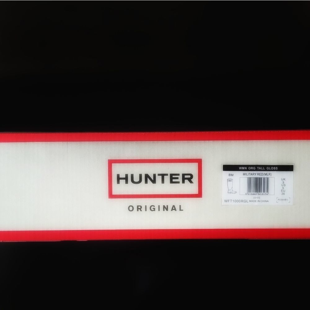BNWT Hunter Original Tall Rain Boots in Military Red (size 5) - Picture 4 of 16